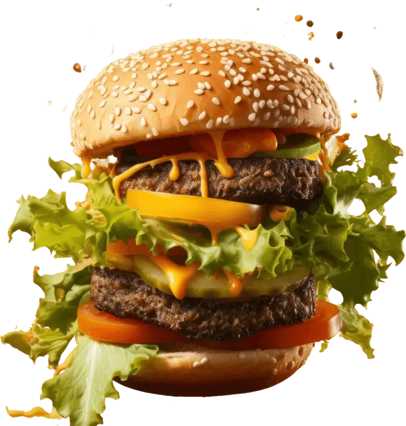 Burger savoureux de Faim du Monde